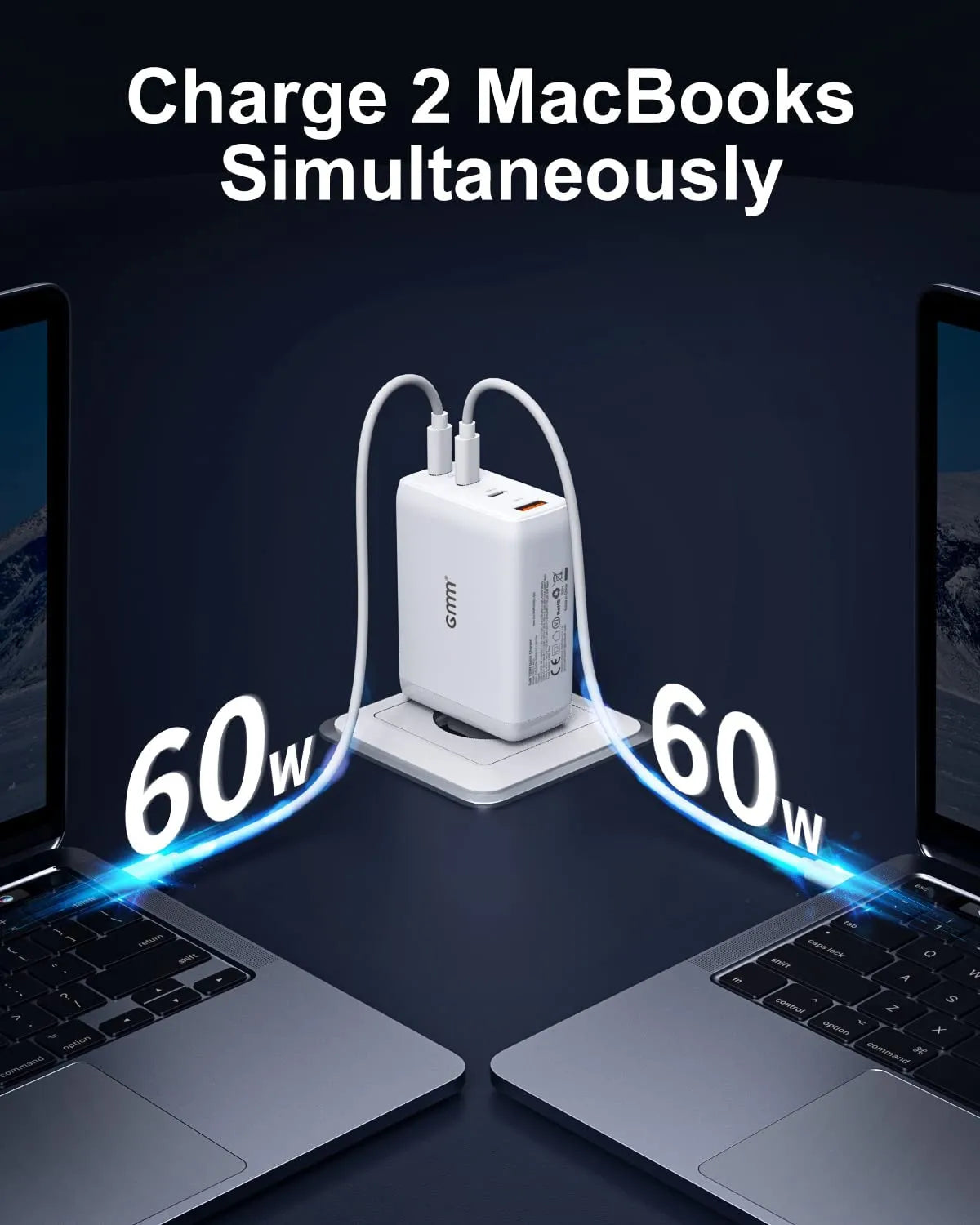 GMM 120W USB C Charger for MacBooks iPhone