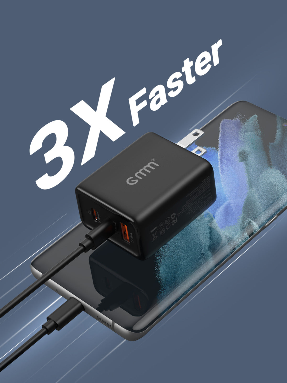 GMM 65W USB C Charger for iPhone/Laptops