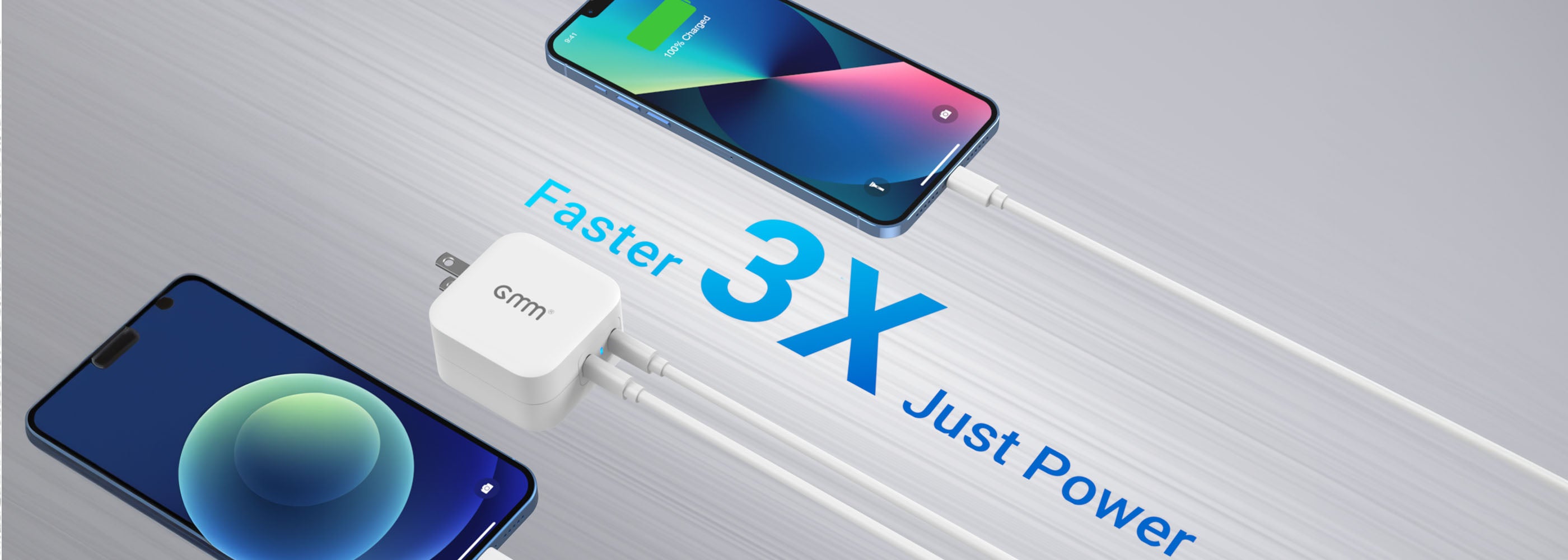 GMM Dual USB C Wall Charger 40W for iPhone
