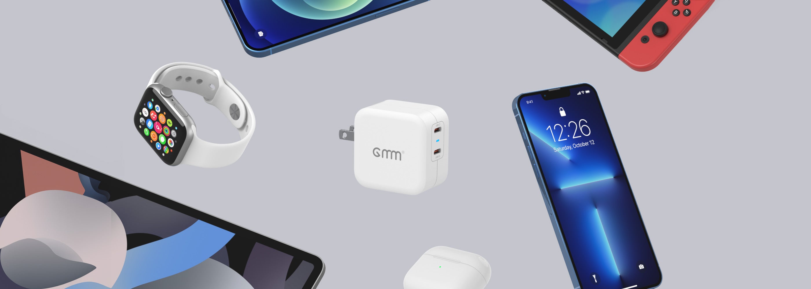 GMM Dual USB C Wall Charger 40W for iPhone