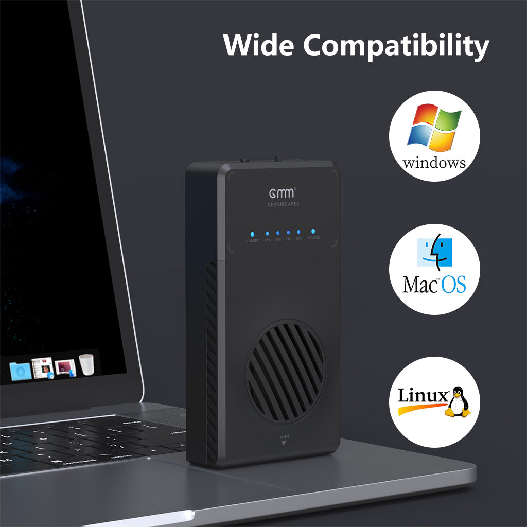GMM NVMe M.2 Duplicator Dual-Bay Clone Enclosure