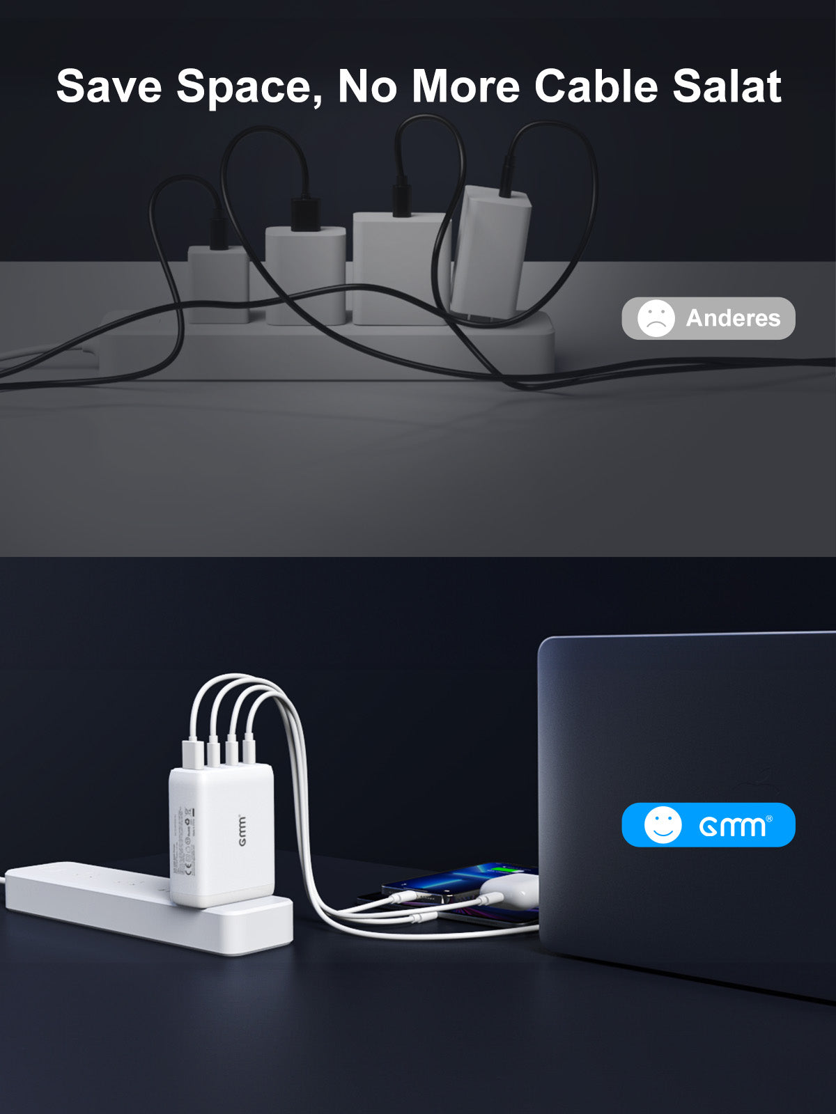 GMM 120W USB C Charger for MacBooks iPhone